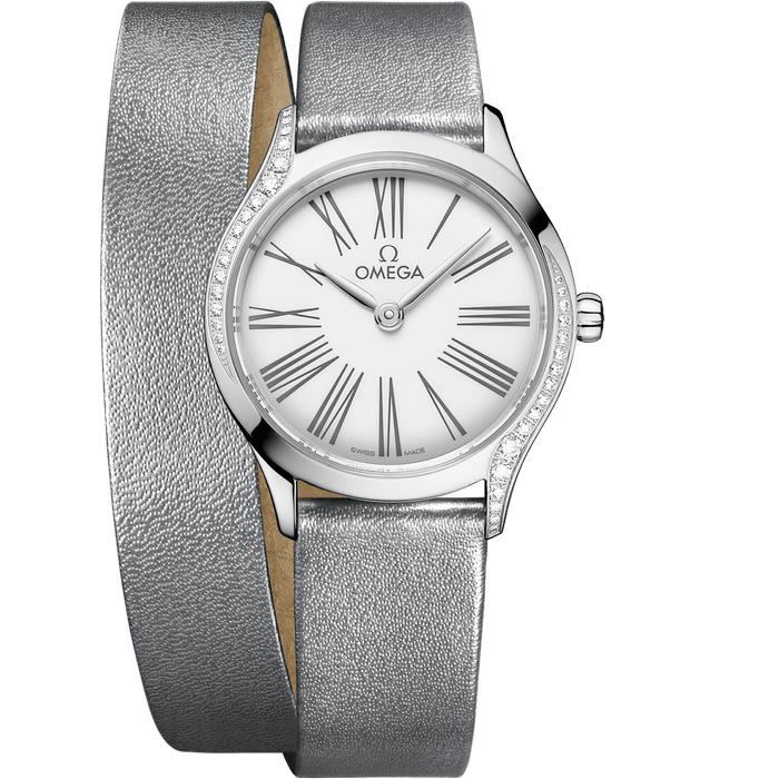 De Ville Mini Classic 26 mm, stainless steel case with leather strap